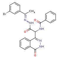 N-({N'-[(1E)-1-(3-bromophenyl)ethylidene]hydrazinecarbonyl}(4-oxo-3H-phthalazin-1-yl)methyl)benzamide