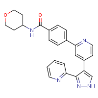 N-(oxan-4-yl)-4-{4-[3-(pyridin-2-yl)-1H-pyrazol-4-yl]pyridin-2-yl}benzamide