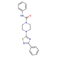 N-phenyl-4-(3-phenyl-1,2,4-thiadiazol-5-yl)piperazine-1-carboxamide