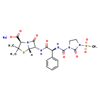 sodium (2R,5S,6S)-6-[(2S)-2-(3-methanesulfonyl-2-oxoimidazolidine-1-carbonylamino)-2-phenylacetamido]-3,3-dimethyl-7-oxo-4-thia-1-azabicyclo[3.2.0]heptane-2-carboxylate