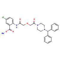 sodium 5-chloro-2-(2-{2-[4-(diphenylmethyl)piperazin-1-yl]-2-oxoethoxy}acetamido)benzoate