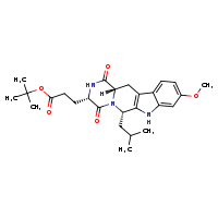 tert-butyl 3-[(2S,5S,8S)-14-methoxy-2-(2-methylpropyl)-4,7-dioxo-3,6,17-triazatetracyclo[8.7.0.0³,?.0¹¹,¹?]heptadeca-1(10),11,13,15-tetraen-5-yl]propanoate