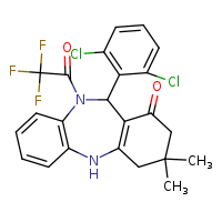 10-(2,6-dichlorophenyl)-14,14-dimethyl-9-(2,2,2-trifluoroacetyl)-2,9-diazatricyclo[9.4.0.0³,?]pentadeca-1(11),3(8),4,6-tetraen-12-one