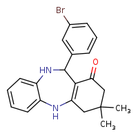 10-(3-bromophenyl)-14,14-dimethyl-2,9-diazatricyclo[9.4.0.0³,?]pentadeca-1(11),3,5,7-tetraen-12-one