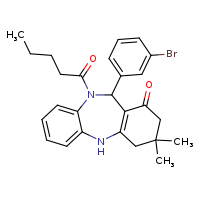 10-(3-bromophenyl)-14,14-dimethyl-9-pentanoyl-2,9-diazatricyclo[9.4.0.0³,?]pentadeca-1(11),3,5,7-tetraen-12-one