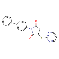 1-{[1,1'-biphenyl]-4-yl}-3-(pyrimidin-2-ylsulfanyl)pyrrolidine-2,5-dione