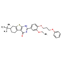 11-tert-butyl-5-[3-ethoxy-4-(3-phenoxypropoxy)phenyl]-8-thia-4,6-diazatricyclo[7.4.0.0²,?]trideca-1(9),2(7),4-trien-3-one
