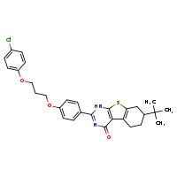 11-tert-butyl-5-{4-[3-(4-chlorophenoxy)propoxy]phenyl}-8-thia-4,6-diazatricyclo[7.4.0.0²,?]trideca-1(9),2(7),4-trien-3-one