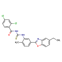 1-(2,4-dichlorobenzoyl)-3-[5-(5-ethyl-1,3-benzoxazol-2-yl)-2-methylphenyl]thiourea