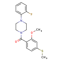 1-(2-fluorophenyl)-4-[2-methoxy-4-(methylsulfanyl)benzoyl]piperazine
