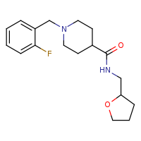 1-[(2-fluorophenyl)methyl]-N-(oxolan-2-ylmethyl)piperidine-4-carboxamide