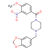 1-(2H-1,3-benzodioxol-5-ylmethyl)-4-(4-methoxy-3-nitrobenzoyl)piperazine
