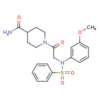 1-{2-[N-(3-methoxyphenyl)benzenesulfonamido]acetyl}piperidine-4-carboxamide