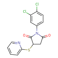 1-(3,4-dichlorophenyl)-3-(pyridin-2-ylsulfanyl)pyrrolidine-2,5-dione