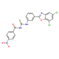 1-[3-(5,7-dichloro-1,3-benzoxazol-2-yl)phenyl]-3-(4-nitrobenzoyl)thiourea