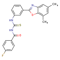 1-[3-(5,7-dimethyl-1,3-benzoxazol-2-yl)phenyl]-3-(4-fluorobenzoyl)thiourea