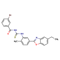 1-(3-bromobenzoyl)-3-[5-(5-ethyl-1,3-benzoxazol-2-yl)-2-methylphenyl]thiourea