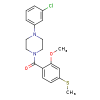 1-(3-chlorophenyl)-4-[2-methoxy-4-(methylsulfanyl)benzoyl]piperazine