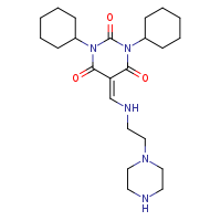 1,3-dicyclohexyl-5-({[2-(piperazin-1-yl)ethyl]amino}methylidene)-1,3-diazinane-2,4,6-trione