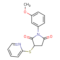 1-(3-methoxyphenyl)-3-(pyridin-2-ylsulfanyl)pyrrolidine-2,5-dione