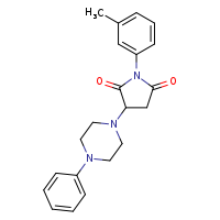 1-(3-methylphenyl)-3-(4-phenylpiperazin-1-yl)pyrrolidine-2,5-dione