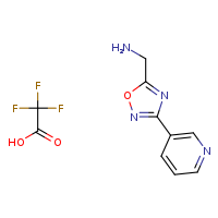 1-[3-(pyridin-3-yl)-1,2,4-oxadiazol-5-yl]methanamine; trifluoroacetic acid