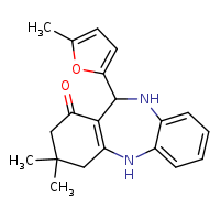 14,14-dimethyl-10-(5-methylfuran-2-yl)-2,9-diazatricyclo[9.4.0.0³,?]pentadeca-1(11),3,5,7-tetraen-12-one