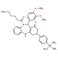 14-(4-tert-butylphenyl)-10-(3,4-dimethoxyphenyl)-9-hexanoyl-2,9-diazatricyclo[9.4.0.0³,?]pentadeca-1(11),3,5,7-tetraen-12-one