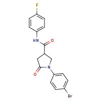 1-(4-bromophenyl)-N-(4-fluorophenyl)-5-oxopyrrolidine-3-carboxamide