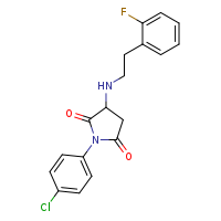 1-(4-chlorophenyl)-3-{[2-(2-fluorophenyl)ethyl]amino}pyrrolidine-2,5-dione