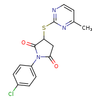1-(4-chlorophenyl)-3-[(4-methylpyrimidin-2-yl)sulfanyl]pyrrolidine-2,5-dione