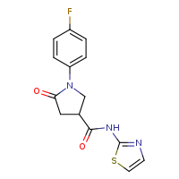 1-(4-fluorophenyl)-5-oxo-N-(1,3-thiazol-2-yl)pyrrolidine-3-carboxamide