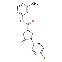 1-(4-fluorophenyl)-N-(4-methylpyridin-2-yl)-5-oxopyrrolidine-3-carboxamide