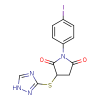 1-(4-iodophenyl)-3-(1H-1,2,4-triazol-3-ylsulfanyl)pyrrolidine-2,5-dione
