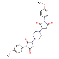 1-(4-methoxyphenyl)-3-{4-[1-(4-methoxyphenyl)-2,5-dioxopyrrolidin-3-yl]piperazin-1-yl}pyrrolidine-2,5-dione
