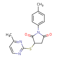 1-(4-methylphenyl)-3-[(4-methylpyrimidin-2-yl)sulfanyl]pyrrolidine-2,5-dione