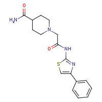 1-{[(4-phenyl-1,3-thiazol-2-yl)carbamoyl]methyl}piperidine-4-carboxamide