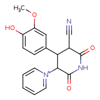 1-[5-cyano-4-(4-hydroxy-3-methoxyphenyl)-2,6-dioxopiperidin-3-yl]-1??-pyridin-1-ylium