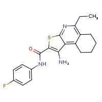 1-amino-5-ethyl-N-(4-fluorophenyl)-6H,7H,8H,9H-thieno[2,3-c]isoquinoline-2-carboxamide