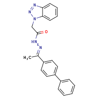 2-(1,2,3-benzotriazol-1-yl)-N'-[(1E)-1-{[1,1'-biphenyl]-4-yl}ethylidene]acetohydrazide