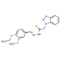 2-(1,2,3-benzotriazol-1-yl)-N'-[(E)-(4-ethoxy-3-methoxyphenyl)methylidene]acetohydrazide
