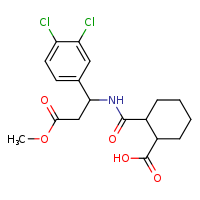2-{[1-(3,4-dichlorophenyl)-3-methoxy-3-oxopropyl]carbamoyl}cyclohexane-1-carboxylic acid