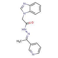 2-(1,3-benzodiazol-1-yl)-N'-[(1E)-1-(pyridin-3-yl)ethylidene]acetohydrazide