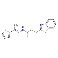 2-(1,3-benzothiazol-2-ylsulfanyl)-N'-[(1E)-1-(thiophen-2-yl)ethylidene]acetohydrazide