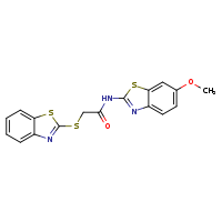 2-(1,3-benzothiazol-2-ylsulfanyl)-N-(6-methoxy-1,3-benzothiazol-2-yl)acetamide