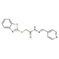 2-(1,3-benzothiazol-2-ylsulfanyl)-N'-[(E)-pyridin-4-ylmethylidene]acetohydrazide