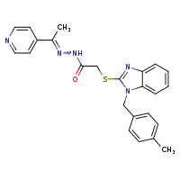 2-({1-[(4-methylphenyl)methyl]-1,3-benzodiazol-2-yl}sulfanyl)-N'-[(1E)-1-(pyridin-4-yl)ethylidene]acetohydrazide