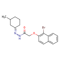 2-[(1-bromonaphthalen-2-yl)oxy]-N'-[(1E)-3-methylcyclohexylidene]acetohydrazide