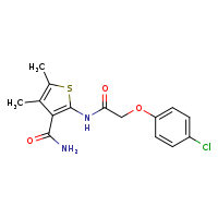 2-[2-(4-chlorophenoxy)acetamido]-4,5-dimethylthiophene-3-carboxamide