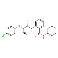 2-{2-[(4-chlorophenyl)sulfanyl]propanamido}-N-cyclohexylbenzamide